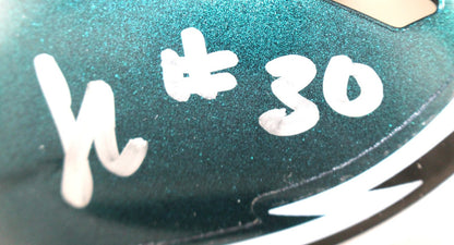 Jihaad Campbell Philadelphia Eagles Signed Mini Helmet Beckett