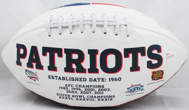 Curtis Martin Autographed New England Patriots Logo Football