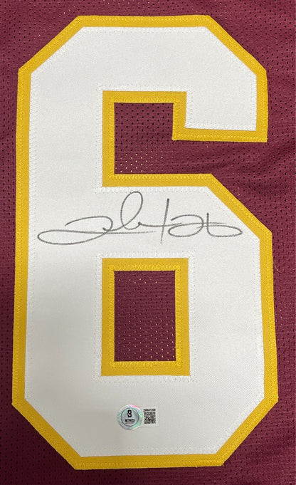 Clinton Portis Signed Washington Custom Football Jersey Beckett COA