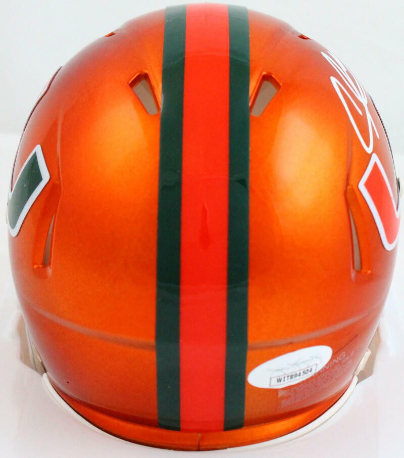 Andre Johnson Signed Miami Hurricanes Flash Speed Mini Helmet