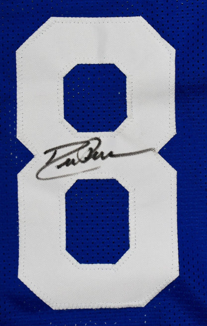 Roger Staubach & Drew Pearson Signed Dallas Cowboys Style Blue Jersey