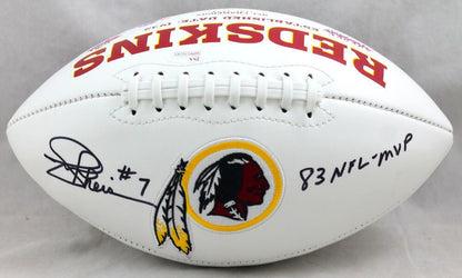Joe Theismann Signed Washington Logo Football with MVP Inscription