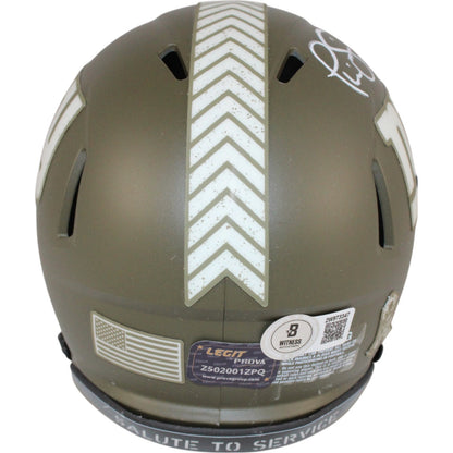 Phil Simms New York Giants Autographed Salute to Service Mini Helmet