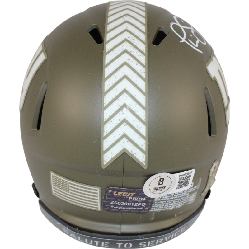 Phil Simms New York Giants Autographed Salute to Service Mini Helmet