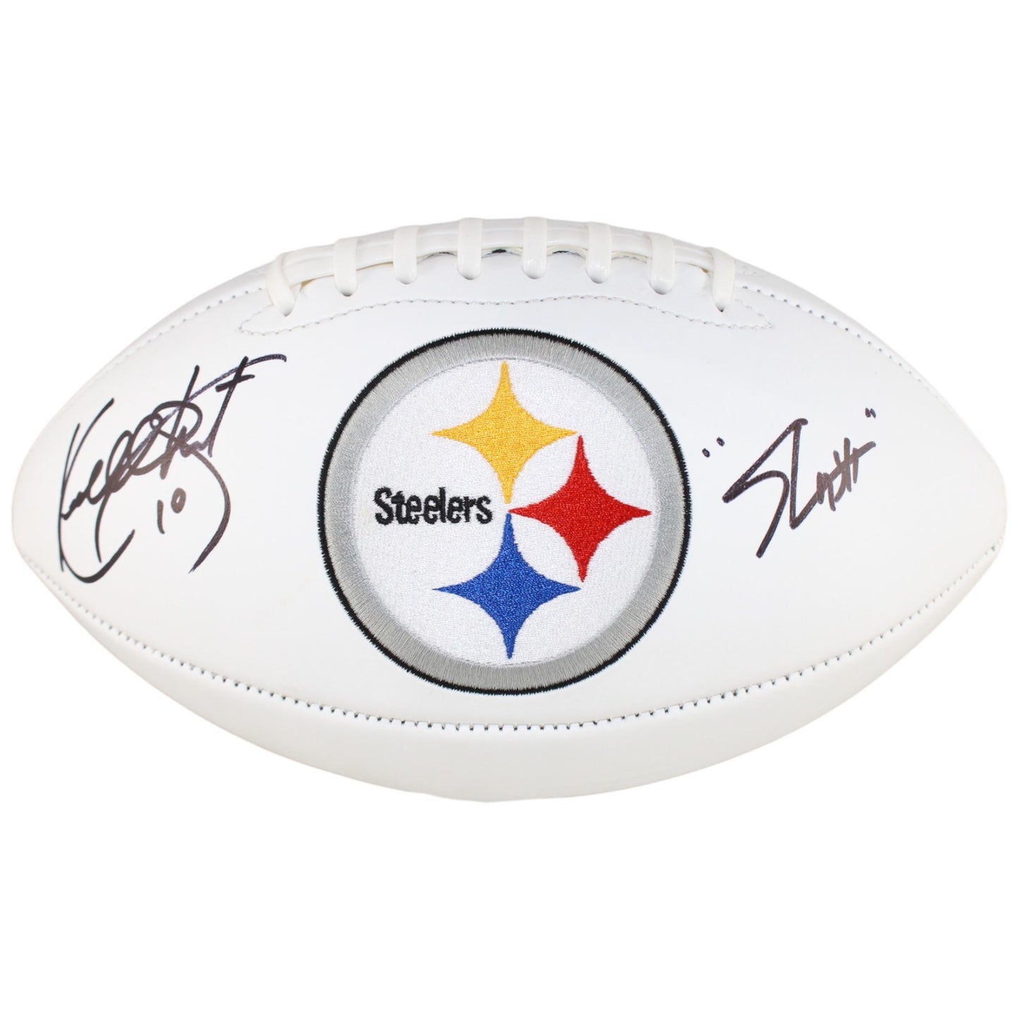 Kordell Stewart Signed Pittsburgh Steelers Logo Football (Slash Inscription)