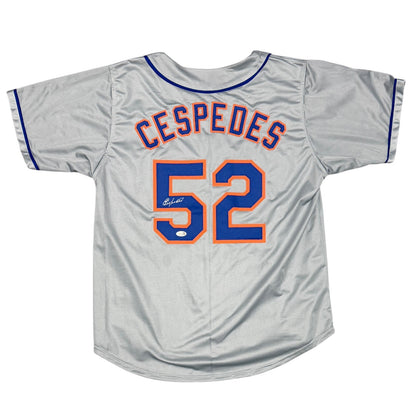 Yoenis Cespedes New York Mets Signed Custom Grey Jersey