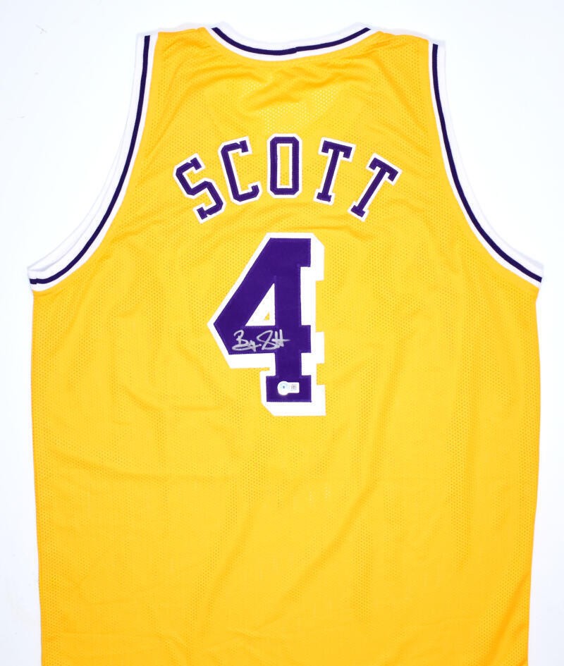 Byron Scott Autographed Los Angeles Gold Custom Jersey