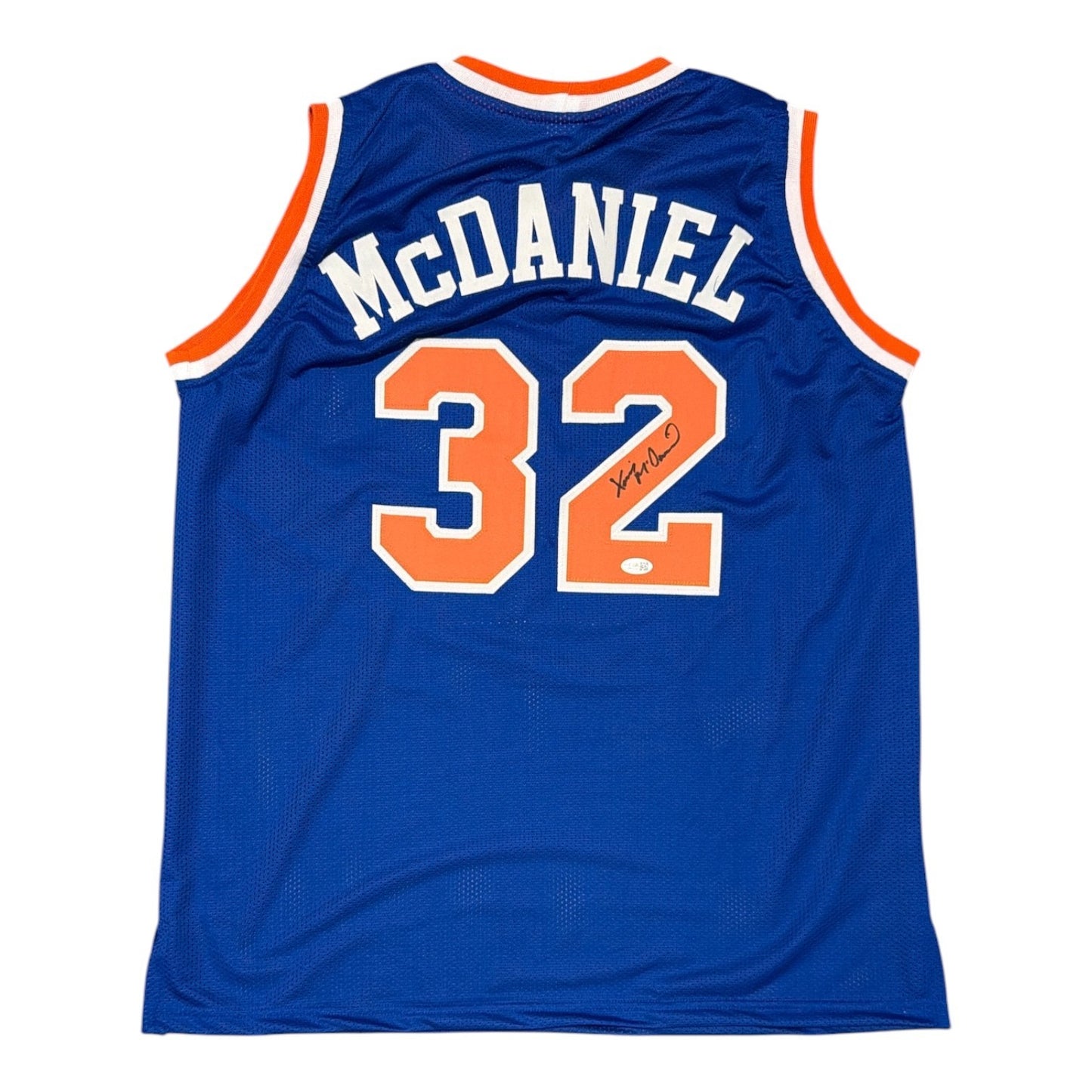 Xavier McDaniel Signed New York Knicks Custom Jersey