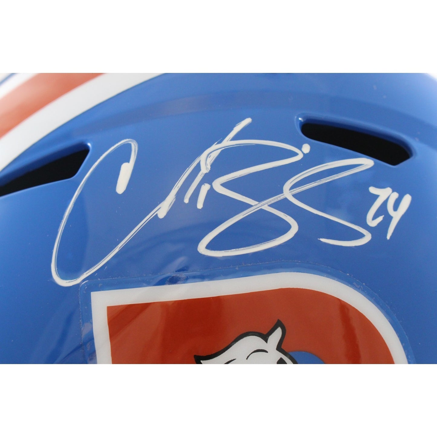 Champ Bailey Autographed Denver Broncos Full Size Throwback Helmet