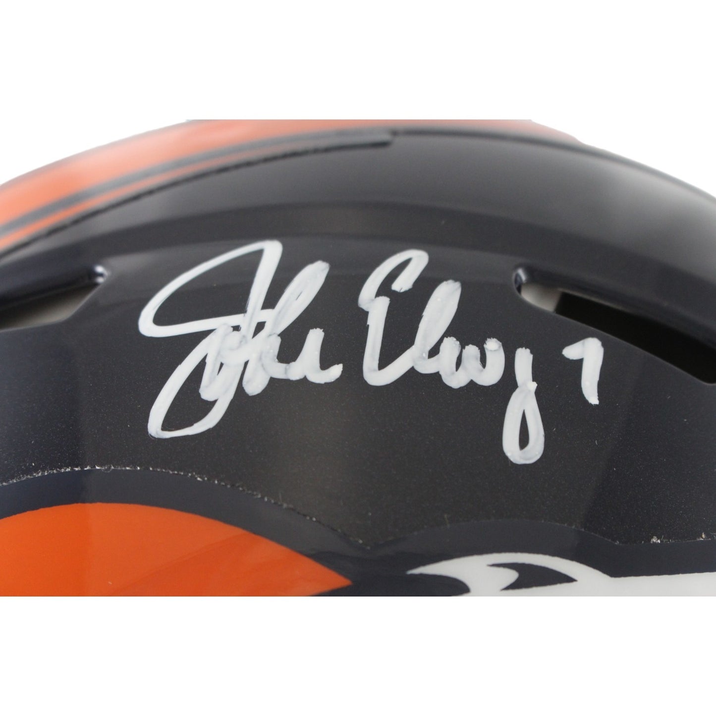 John Elway Denver Broncos Autographed Full Size Authentic Throwback Helmet