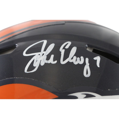 John Elway Denver Broncos Autographed Full Size Authentic Throwback Helmet