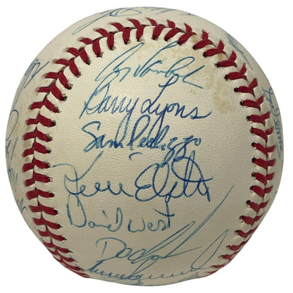 1989 New York Mets Team Signed Official National League Baseball JSA LOA