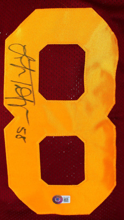 Lofa Tatupu Autographed Maroon Custom College Style Jersey