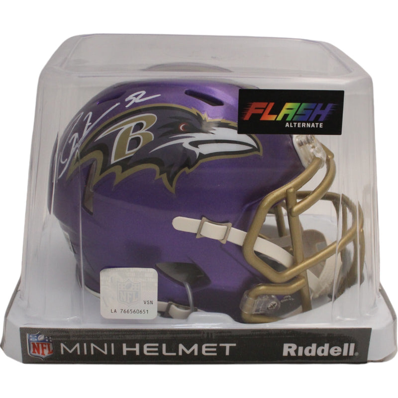 Ray Lewis Baltimore Ravens Autographed Mini Helmet (Beckett)