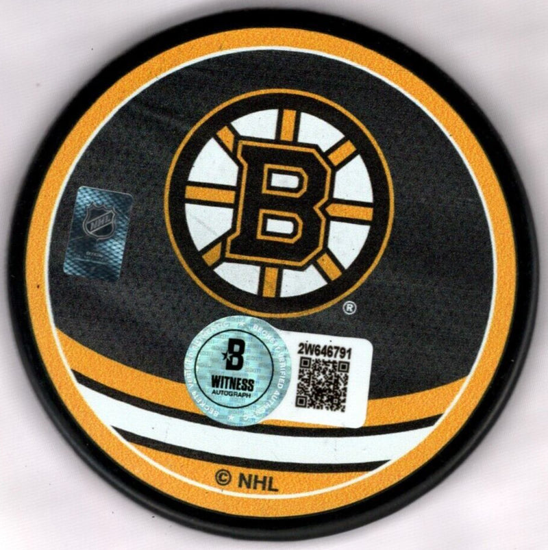 Tim Thomas Signed Boston Bruins Reverse Retro Puck (Beckett Witnessed)