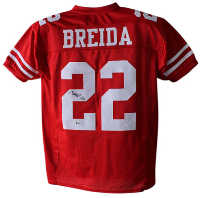 Matt Breida Signed San Francisco 49ers Custom Football Jersey BAS