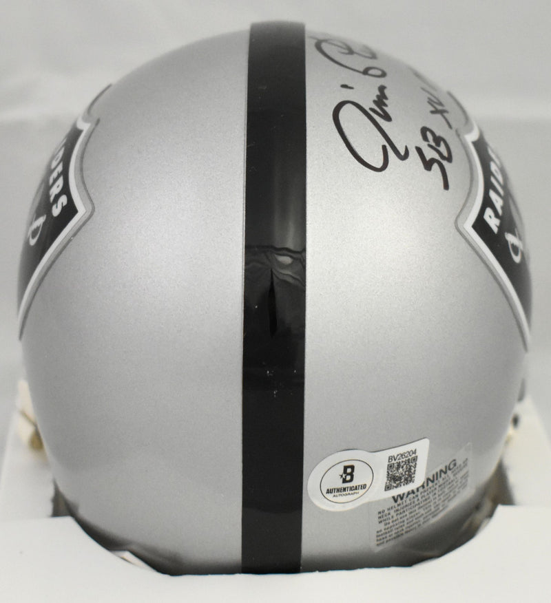 Jim Plunkett Signed Las Vegas Raiders Mini Helmet with SB MVP Inscription