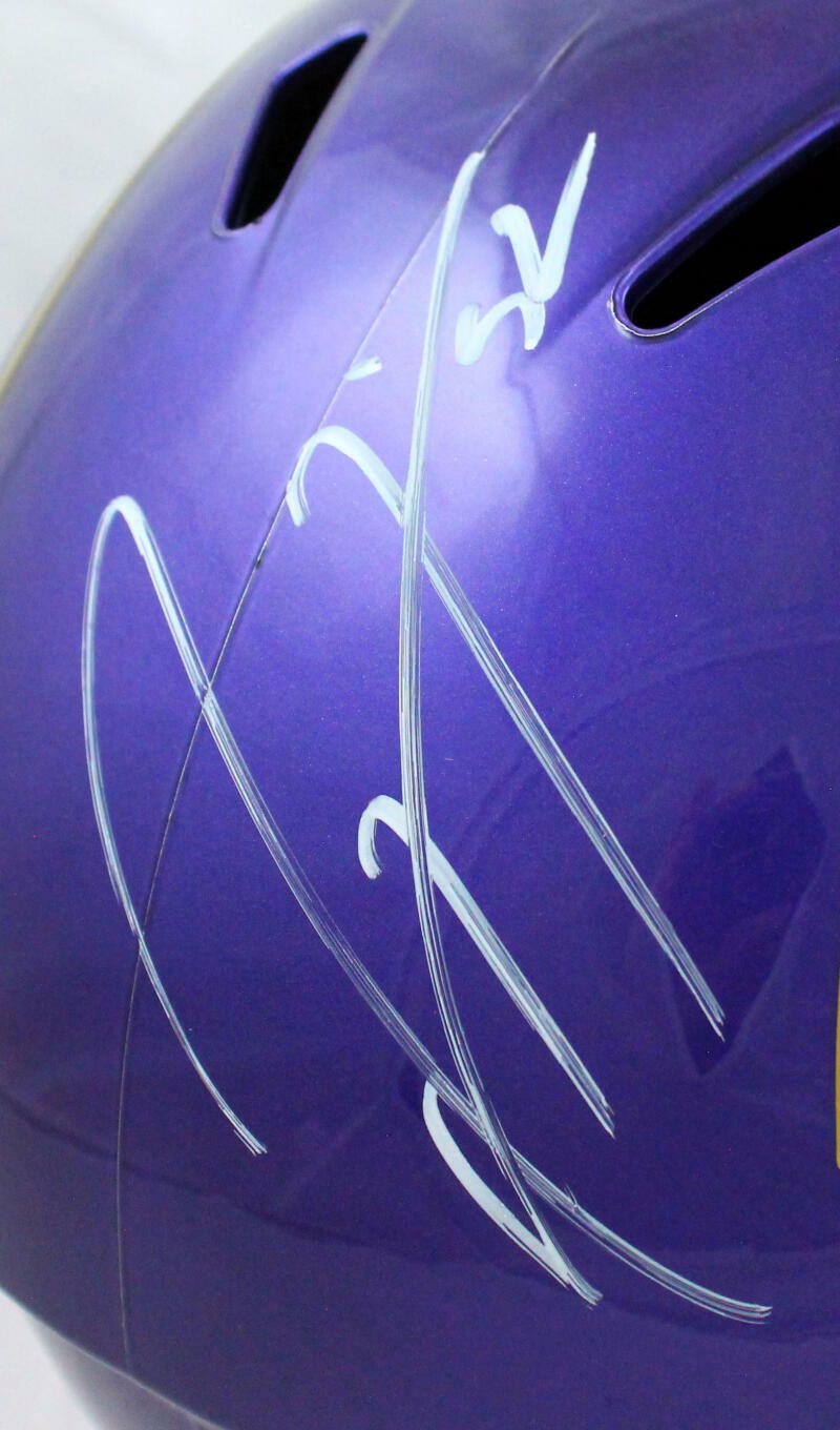 Ray Lewis Autographed Baltimore Ravens Full Size Flash Speed Helmet