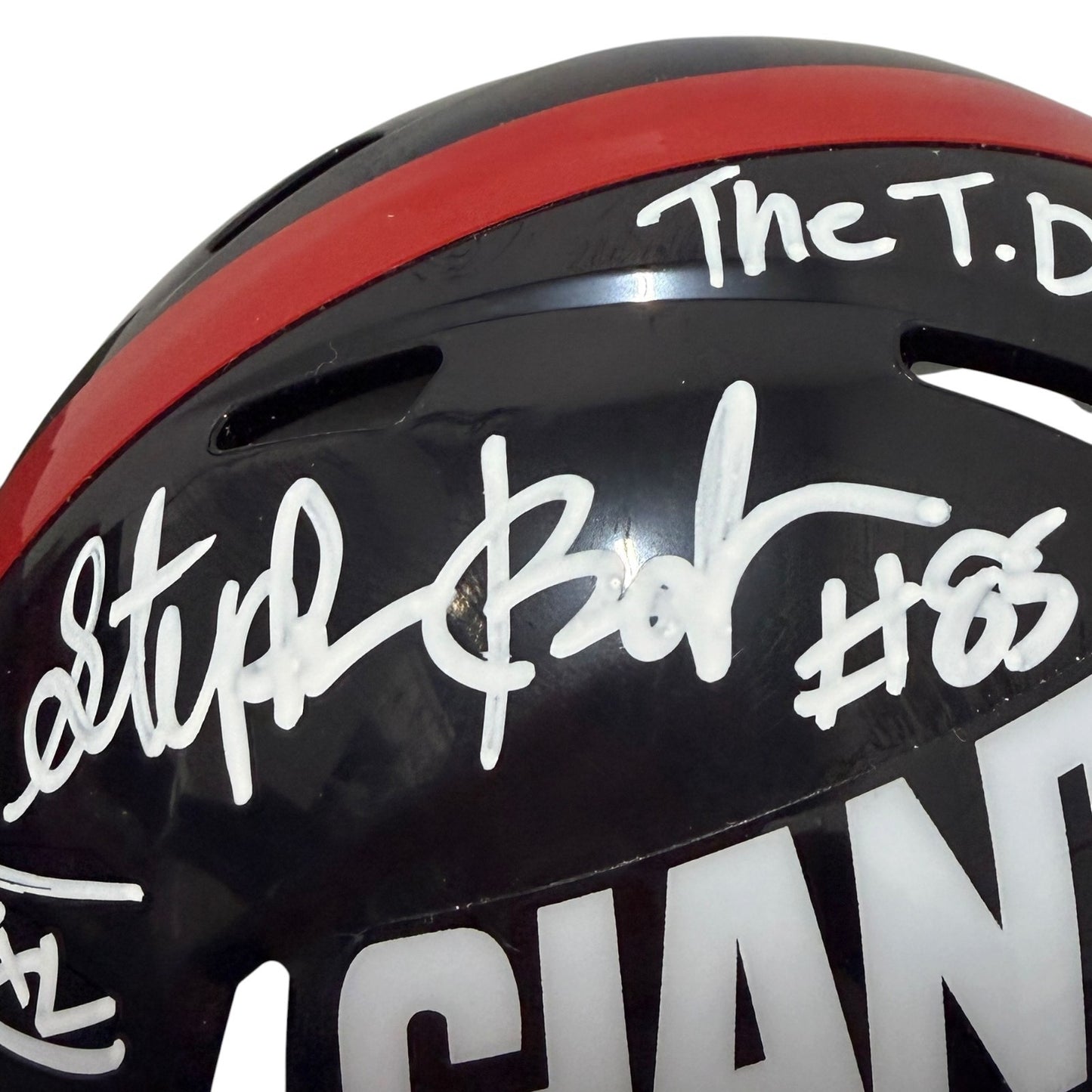 Stephen Baker Signed New York Giants Throwback Mini Helmet (JSA COA)
