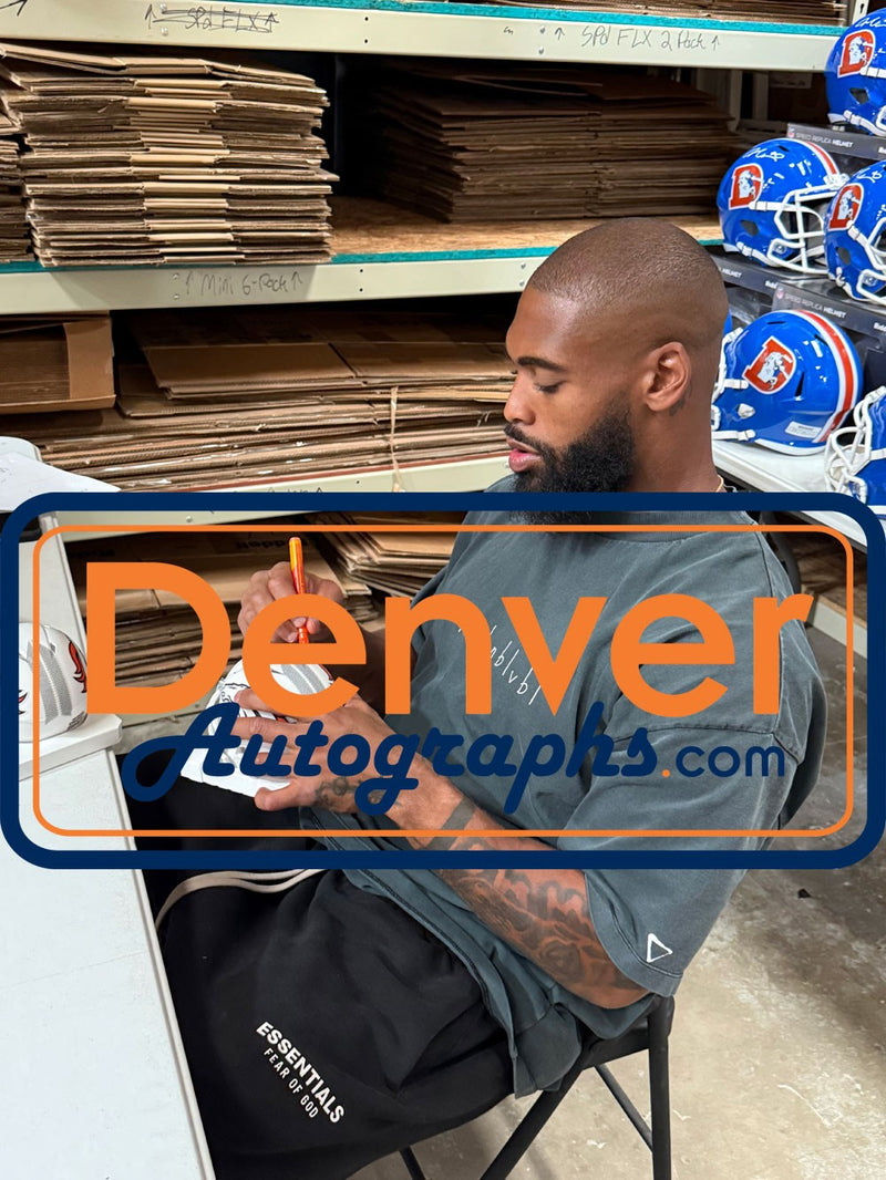 Jonathon Cooper Denver Broncos Autographed 2024 Alternate Mini Helmet