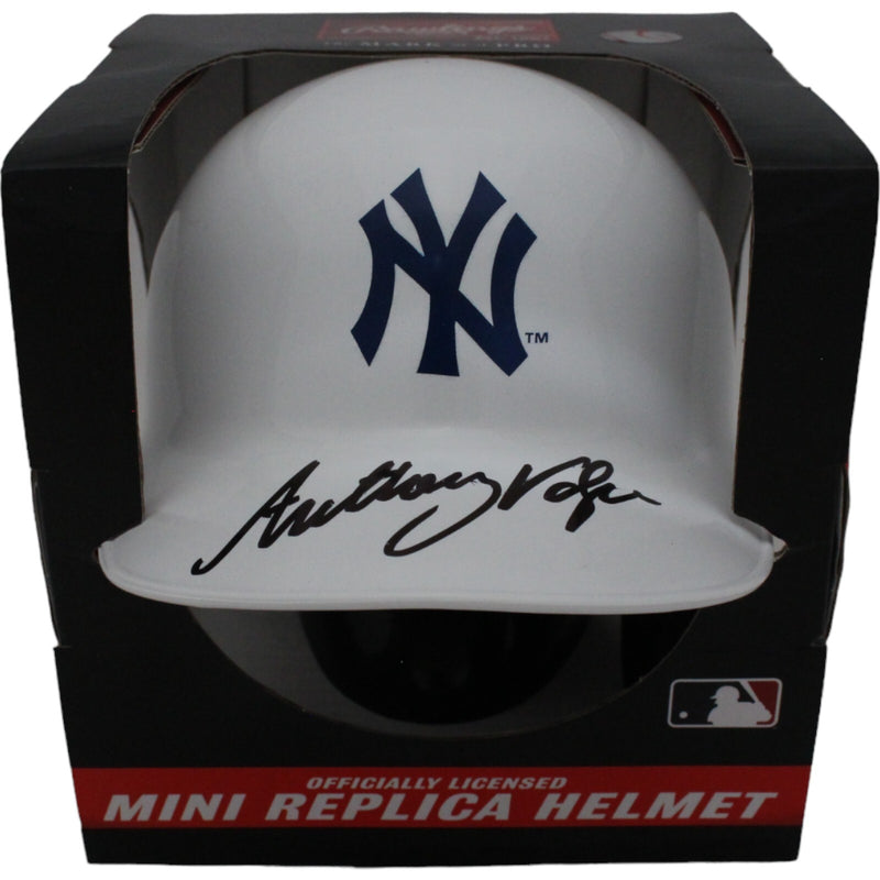 Anthony Volpe New York Yankees Autographed Mini Batting Helmet