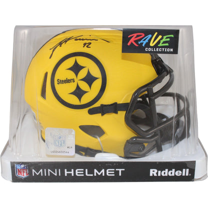 James Harrison Pittsburgh Steelers Autographed Rave Mini Helmet