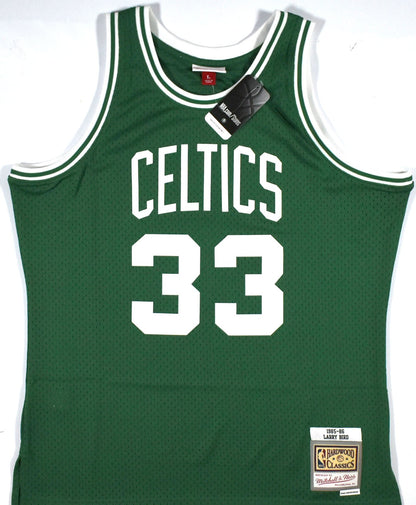 Larry Bird Autographed Boston Celtics Mitchell & Ness Green Jersey