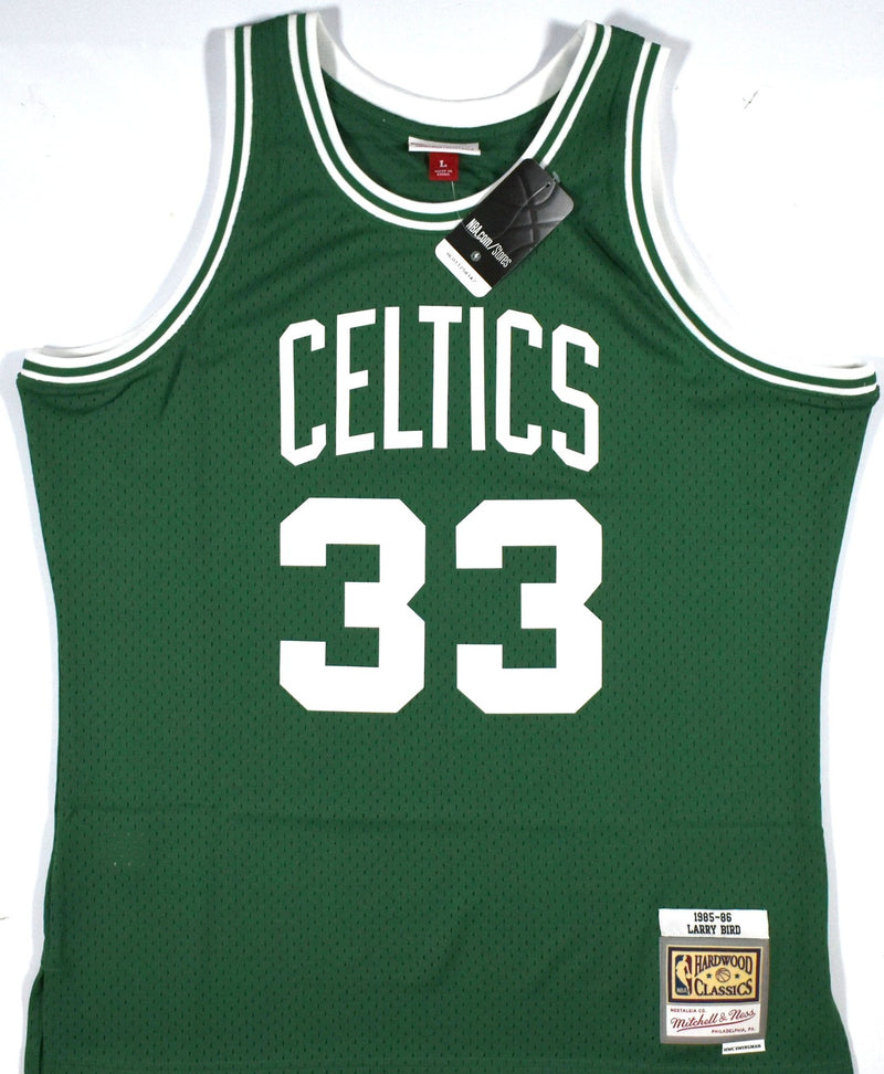 Larry Bird Autographed Boston Celtics Mitchell & Ness Green Jersey