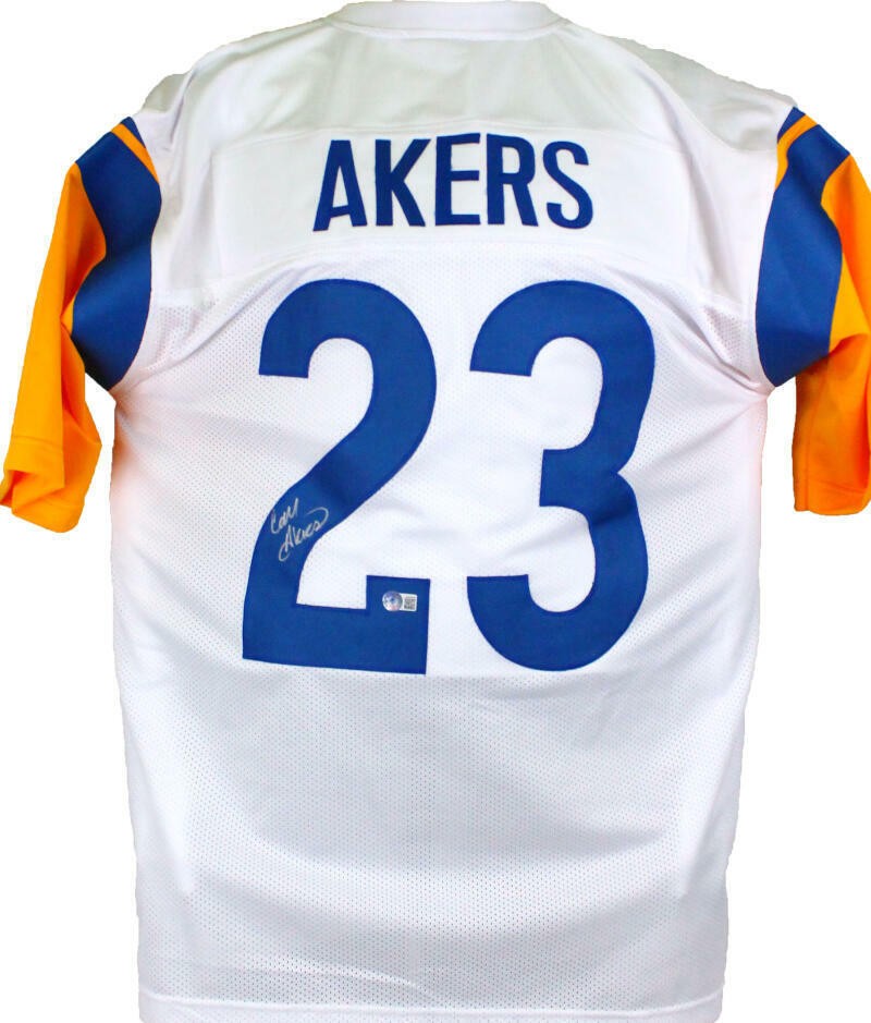 Cam Akers Autographed Los Angeles Rams White Custom Jersey