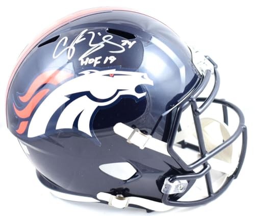 Champ Bailey Signed Denver Broncos Full Size Speed Helmet (HOF Inscription)