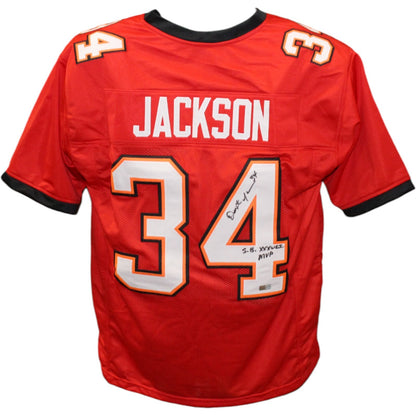 Dexter Jackson Signed Tampa Bay Buccaneers Red Pro Style Jersey SB MVP