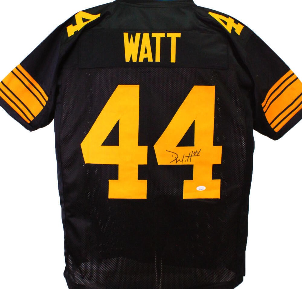 Derek Watt Autographed Custom Black & Yellow Jersey