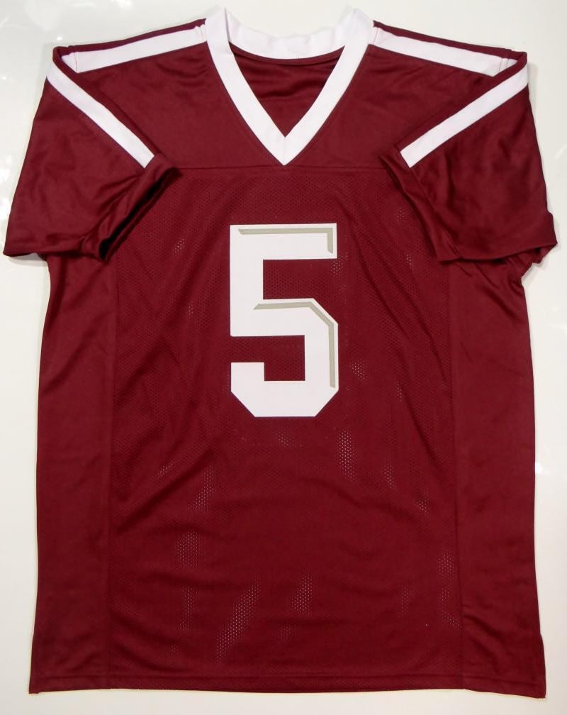 Trayveon Williams Autographed Maroon College Style Custom Jersey