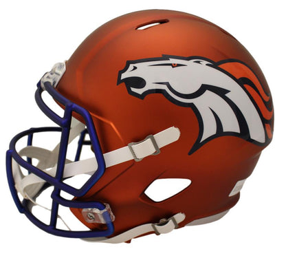 Russell Wilson Autographed Denver Broncos Full Size Blaze Helmet