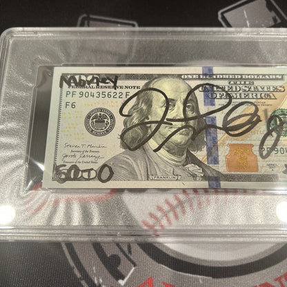 Floyd Mayweather Jr Signed $100 Bill with 4 Inscriptions PSA 10