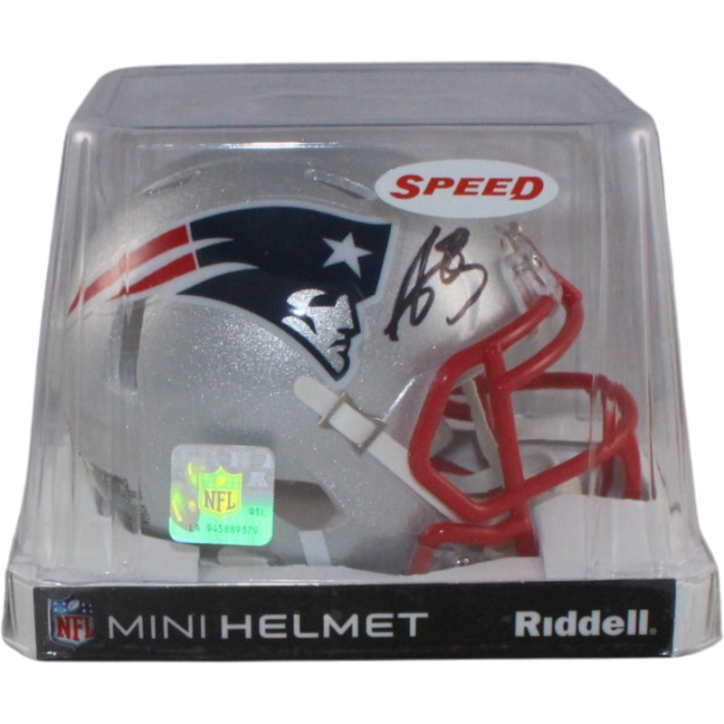 AJ Brown Autographed New England Patriots Mini Helmet