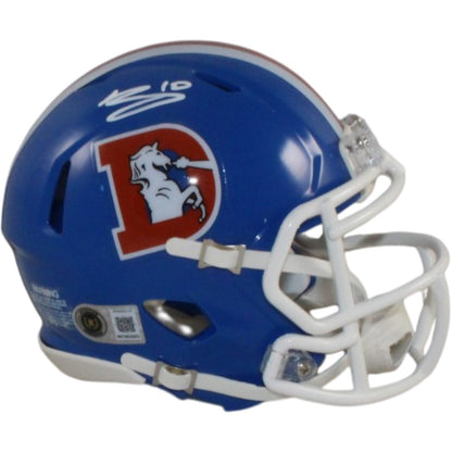Bo Nix Signed Denver Broncos Throwback Mini Helmet