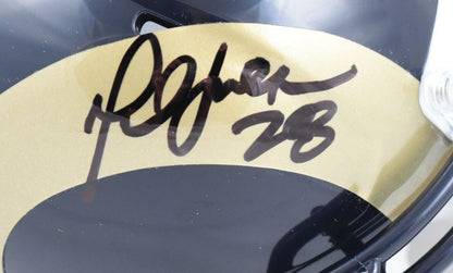 Marshall Faulk Autographed St. Louis Rams Speed Mini Helmet - Black