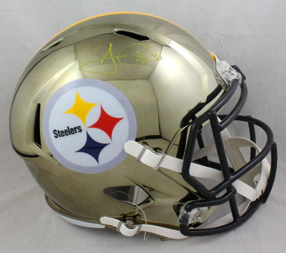 James Conner Signed Pittsburgh Steelers Full Size Chrome Helmet