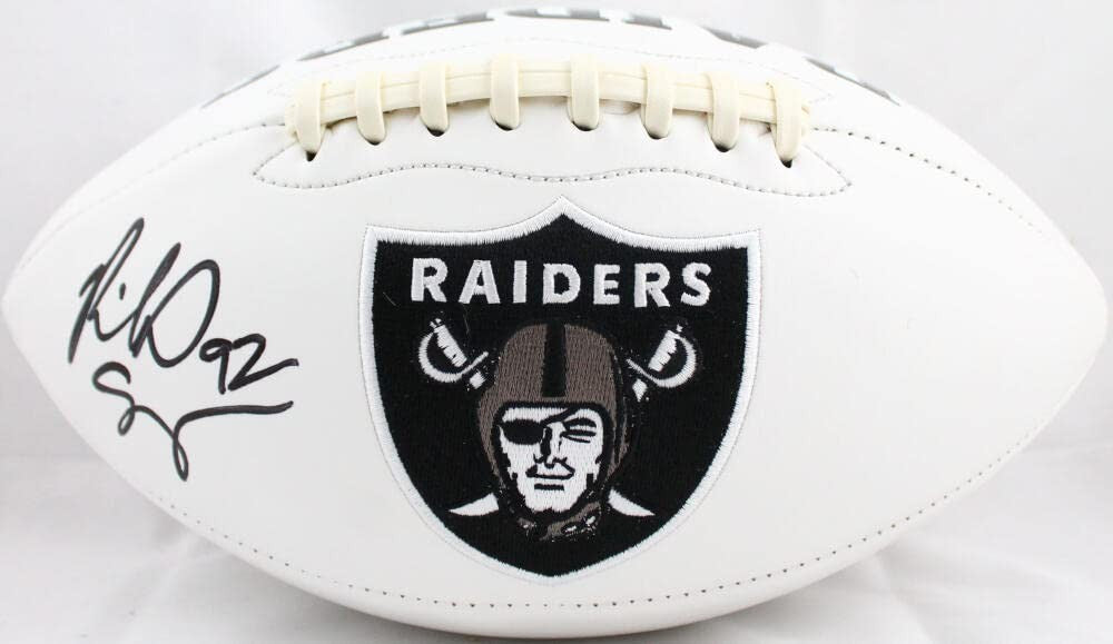 Richard Seymour Signed Oakland Raiders Logo Football
