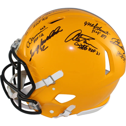 Franco Harris & Terry Bradshaw Multi-Signed Steelers HOF Full Size Helmet