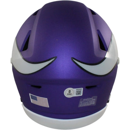 Justin Jefferson Minnesota Vikings Autographed Mid-Size Midi Helmet