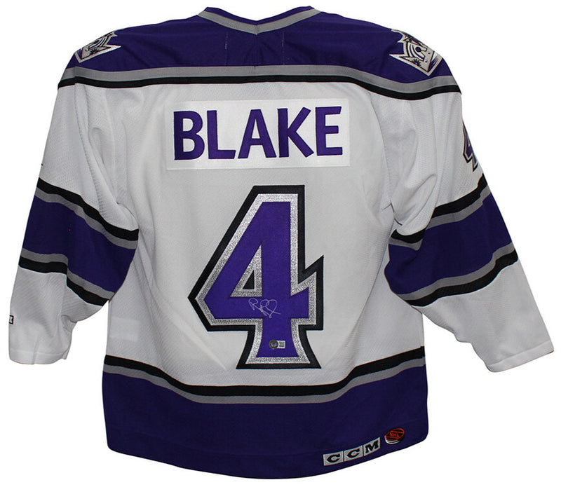 Rob Blake Autographed Los Angeles Kings White Replica Jersey