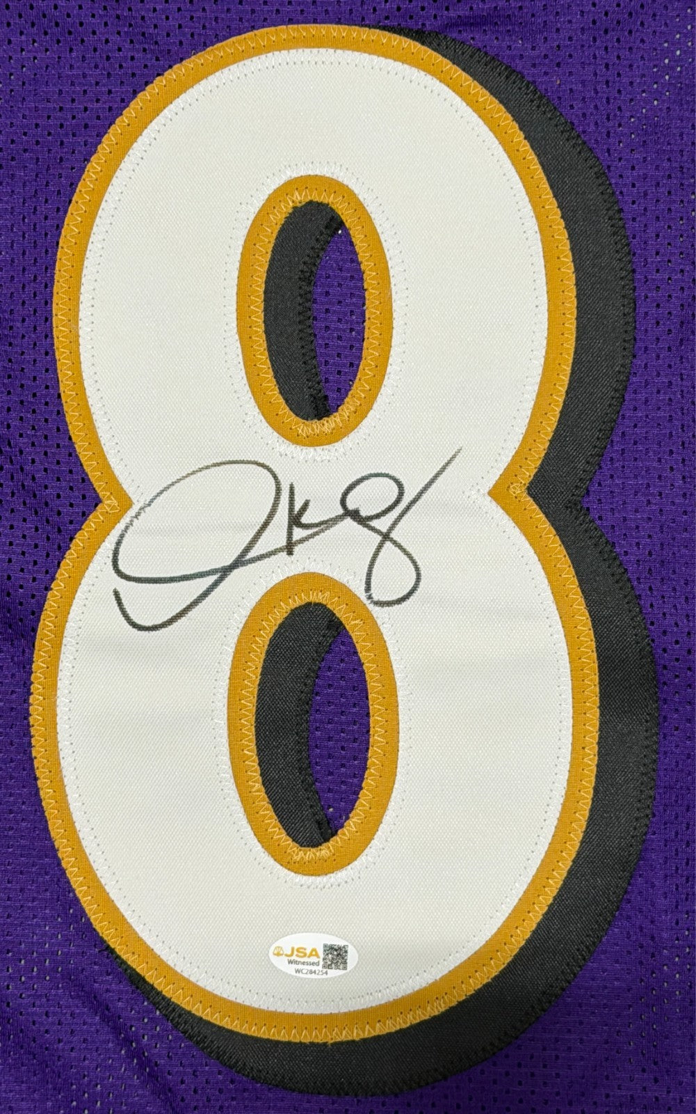 Derrick Mason Autographed Baltimore Ravens Custom Jersey (JSA COA)
