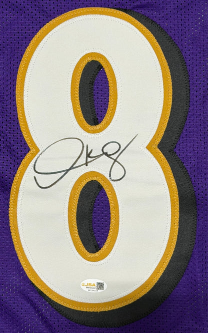 Derrick Mason Autographed Baltimore Ravens Custom Jersey (JSA COA)