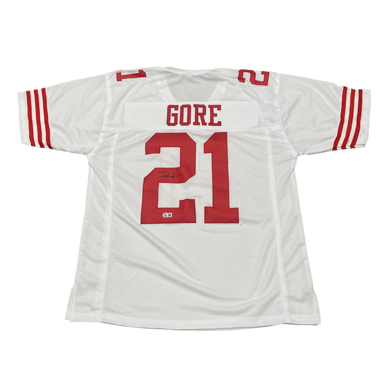 Frank Gore San Francisco 49ers Signed Custom White Jersey (Beckett COA)