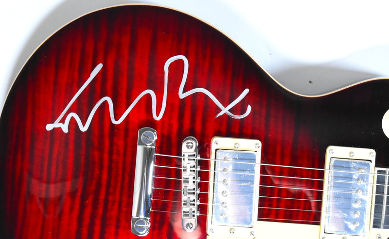 Michael J. Fox Signed Back to the Future Red Grote Guitar