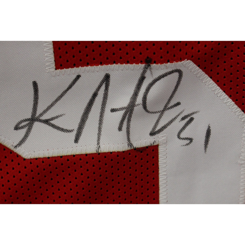 Ken Norton Jr. Autographed Pro Style Red Football Jersey