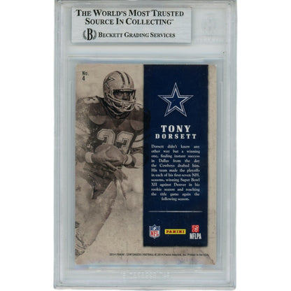 Tony Dorsett Dallas Cowboys Autographed 2014 Contenders Card - Slabbed BAS