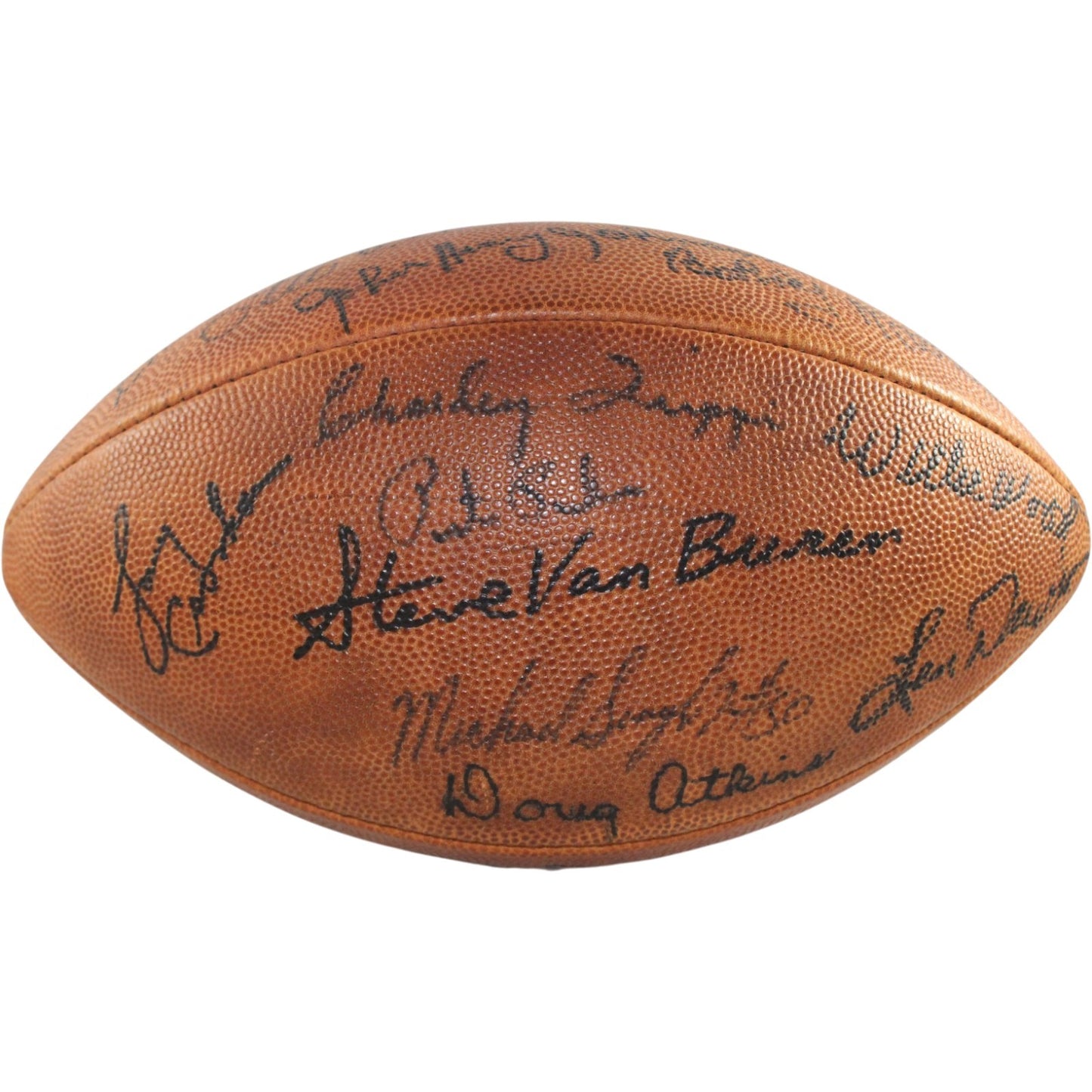 Dawson, Csonka & Van Buren Multi-Signed Wilson Rozelle NFL Football